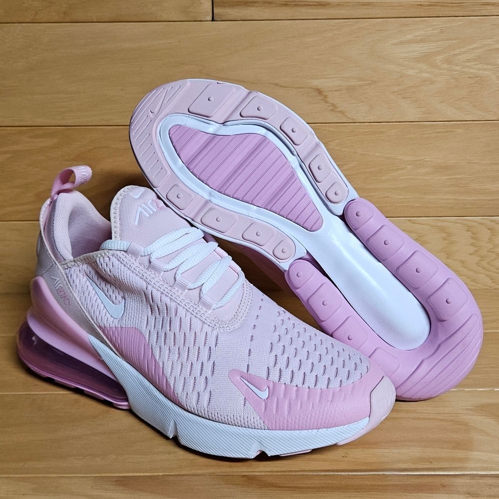 Nike Air Max 270 GS Pink Foam White Rise Running Shoe Sneaker CV9645-600 - Picture 4 of 14